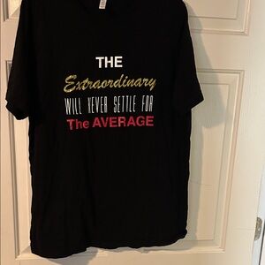 Bella Canvas Black Tee with Gold and Red Text